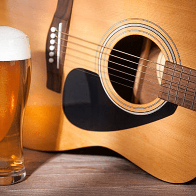 Listen to the alcohol and the guitar Front Cover