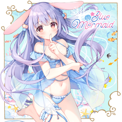 Blue mermaid Front Cover