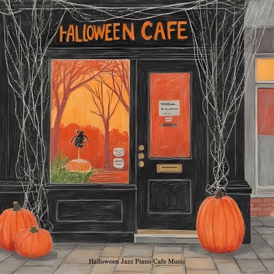 Halloween jazz piano cafe music Front Cover