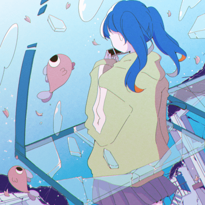 Melts in the cherry blossoms (feat. sanari) Front Cover