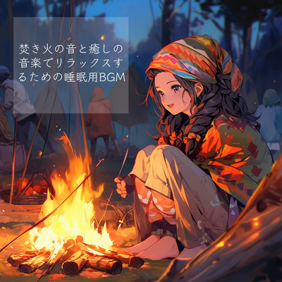 Sleep BGM to relax with the sound of campfire and healing music Front Cover