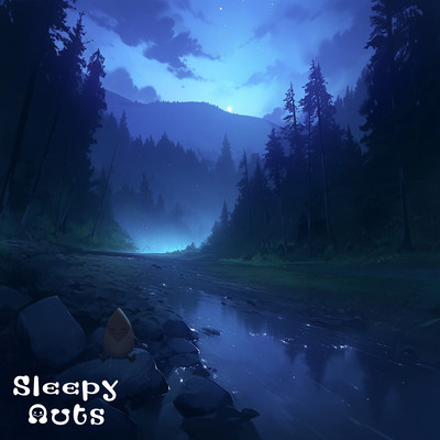 Sleep BGM for relaxing and sleeping with the sound of the river and healing music Front Cover