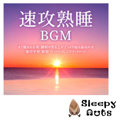速攻熟睡BGM すぐ眠れる音楽 睡眠の質を上げぐっすり寝る最高の音 集中学習 瞑想 リラックスしてパワーチャージのジャケット写真