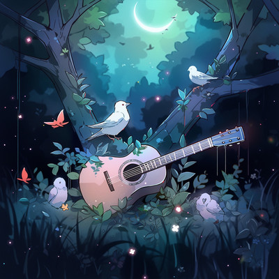 Super deep sleep guitar forest bird that melts your brain. Healing melody that calms the autonomic nervous system. Natural music that lets you feel the scent of budding flowers and plants. Front Cover