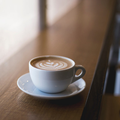 Cafe Music - Blissful coffee time with piano Front Cover