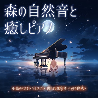 Natural sounds of the forest and soothing piano, chirping birds, Solfeggio, gentle environmental sounds, falling asleep soundly Front Cover
