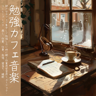 勉強カフェ音楽 静かなカフェで集中して勉強したい時に聴く作業用学習用ミュージック・コーヒーブレイク 癒し、作業、仕事、勉強、寝落ち、睡眠のジャケット写真