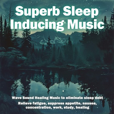 Superb Sleep Inducing Music Wave Sound Healing Music to eliminate sleep debt Relieve fatigue suppress appetite nausea, concentration work study healing Front Cover