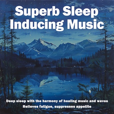 Superb Sleep Inducing Music Deep sleep with the harmony of healing music and waves - Relieves fatigue, suppresses appetite Front Cover