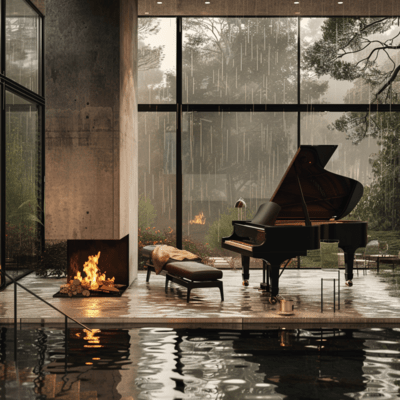 Harmony of rain sound and piano Piano and natural rain sound for sleep Piano and rain sound for meditation and relaxation Best background music for meditation and relaxation Piano and rain sound to calm the autonomic nervous Front Cover