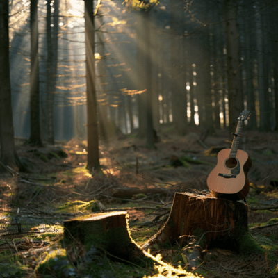Healing Forest Guitar Sleep Forest acoustic guitar and nature sounds Stress relief Sleep Autonomic regulation, deep sleep Front Cover