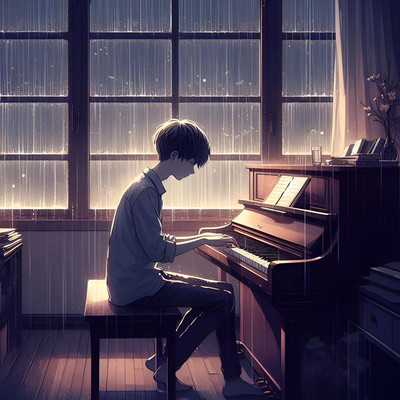 Super sound sleep piano background music that regulates the autonomic nervous system with wave sounds, healing music that melts the brain, falling asleep in 5 minutes. Front Cover