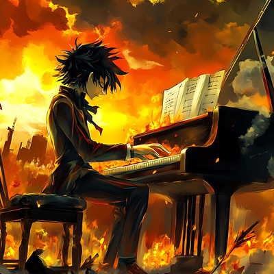 Brain melting, super sound sleep with piano and wave sounds, sleep inducing BGM Front Cover