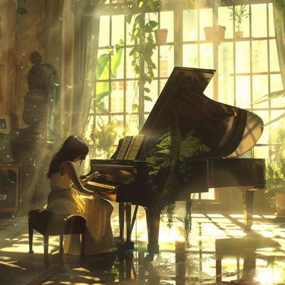 Super sound sleep Piano background music to listen to when you are tired Brain melting Wave sound Ghibli Relaxing effect Improved immunity Front Cover