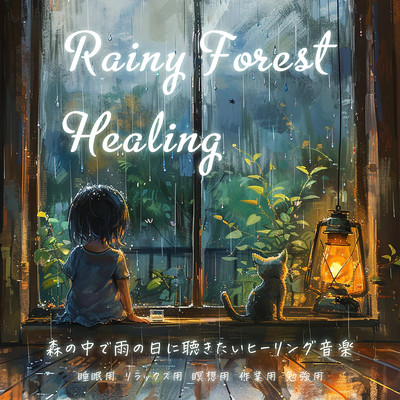 Rainy Forest Healing Healing music to listen to on a rainy day in the forest For sleep For relaxation For meditation For work For study Front Cover