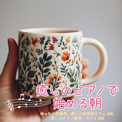 癒しのピアノで始める朝 - ゆったり作業用、癒しの休息朝カフェBGM、癒しのピアノ器楽、カフェBGMのジャケット写真