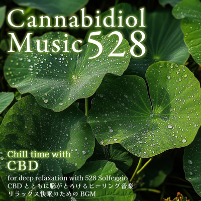 Cannabidiol Music 528 Chill time with CBD for deep relaxation with 528 Solfeggio CBDとともに脳がとろけるヒーリング音楽 リラックス快眠のためのBGMのジャケット写真