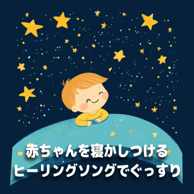 赤ちゃんを寝かしつけるヒーリングソングでぐっすりのジャケット写真