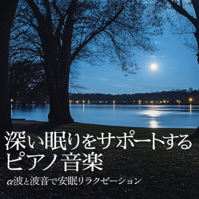 Piano Music for Deep Sleep Support - Alpha Waves and Wave Sounds for Relaxing Sleep Front Cover