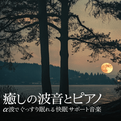 Soothing Wave Sounds and Piano - Alpha Wave Sleep Support Music for Deep Rest Front Cover