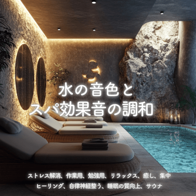 水の音色とスパ効果音の調和-ストレス解消、作業用、勉強用、リラックス、癒し、集中、ヒーリング、自律神経整う、睡眠の質向上、サウナ-のジャケット写真