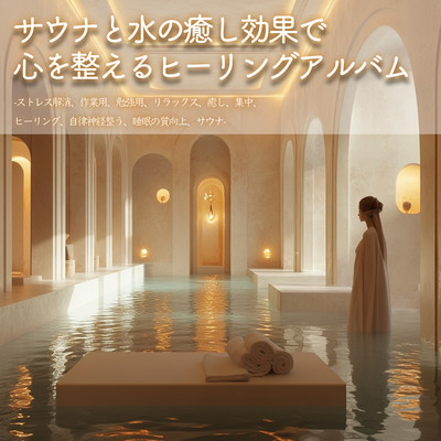 Healing Album to Restore the Mind with Sauna and Water's Soothing Effects - Stress Relief, Work, Study, Relaxation, Healing, Focus, Autonomic Nervous System Balance, Improved Sleep Quality, and Sauna Front Cover