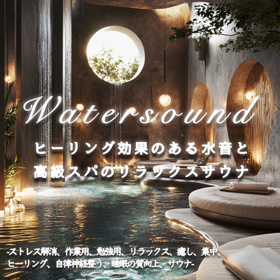 Soothing Water Sounds and Luxury Spa Relaxation Sauna - Stress Relief, Work, Study, Relaxation, Healing, Focus, Autonomic Nervous System Balance, Sleep Quality Improvement, and Sauna Front Cover