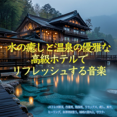 Music for Refreshing with the Elegance of Water and Hot Springs in a Luxury Hotel - Stress Relief, Work, Study, Relaxation, Healing, Focus, Balancing Autonomic Nerves, Sleep Quality Improvement, Sauna Front Cover