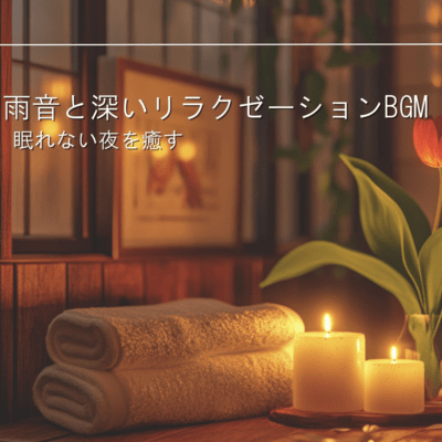 眠れない夜を癒す雨音と深いリラクゼーションBGMのジャケット写真