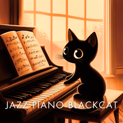 Piano Waves: Blackcat's Coastal Serenity Front Cover