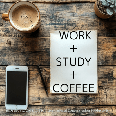 Coffee Shop Study: Music for Focused Work Front Cover