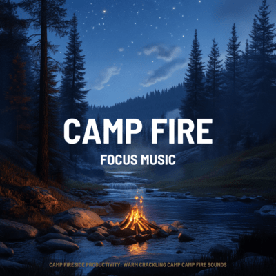 Camp Fireside Productivity: Warm Crackling Camp Camp Fire Sounds Front Cover