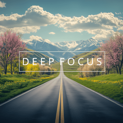 Deep Focus Nights: Calming Music for Late Work Front Cover