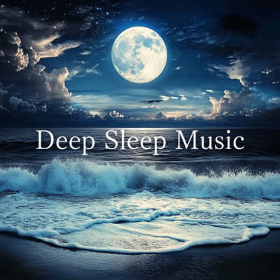 Nighttime Bliss: Stress Relief and Deep Sleep Music with Solfeggio Tones Front Cover