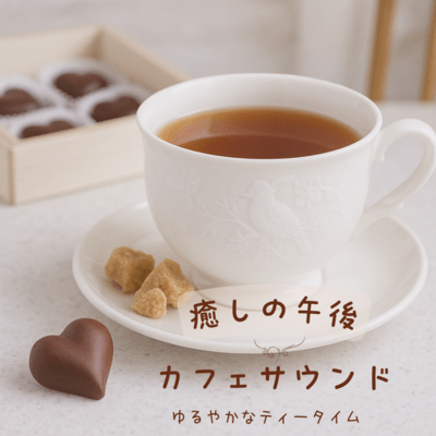Relaxing Afternoon Cafe Sounds - Relaxing Tea Time Front Cover