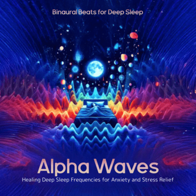 Alpha Waves: Healing Deep Sleep Frequencies for Anxiety and Stress Relief Front Cover