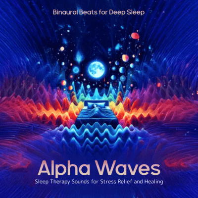 Alpha Waves: Sleep Therapy Sounds for Stress Relief and Healing Front Cover