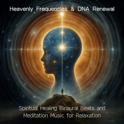 Heavenly Frequencies & DNA Renewal: Spiritual Healing Binaural Beats and Meditation Music for Relaxation Front Cover