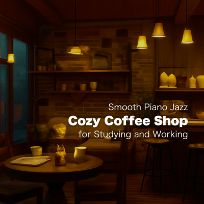 Smooth Piano Jazz Cozy Coffee Shop for Studying and Working Front Cover