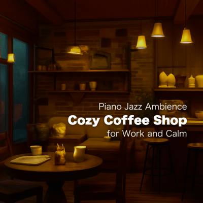 Piano Jazz Ambience Cozy Coffee Shop for Work and Calm Front Cover