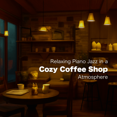 Relaxing Piano Jazz in a Cozy Coffee Shop Atmosphere Front Cover