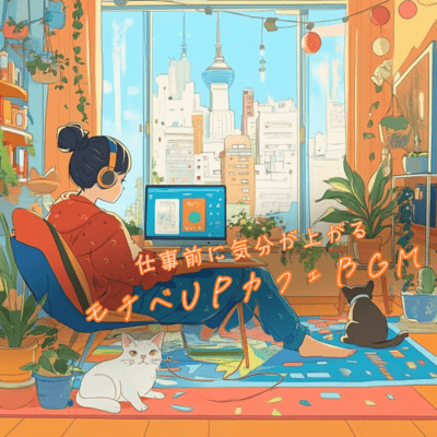Motivation-Boosting Café BGM to Get Your Mood Up Before Work Front Cover