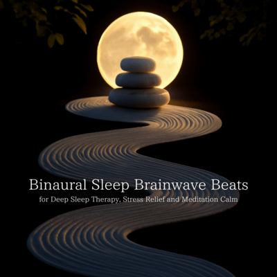 Binaural Sleep Brainwave Beats for Deep Sleep Therapy, Stress Relief and Meditation Calm Front Cover