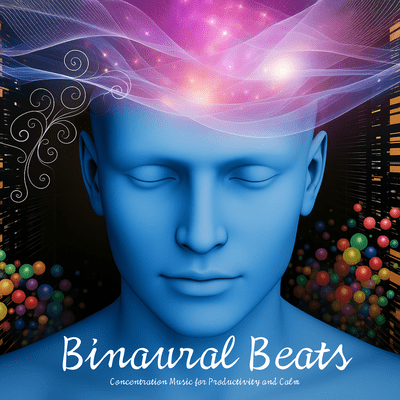 Binaural Beats Concentration Music for Productivity and Calm Front Cover