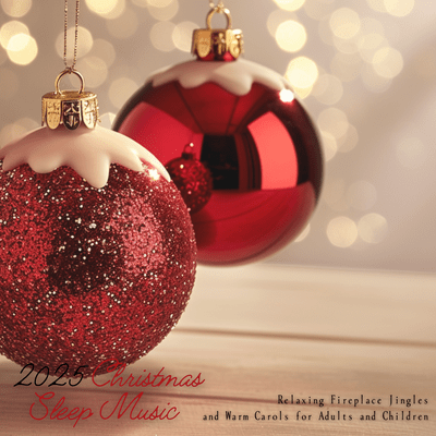 2025 Christmas Sleep Music - Relaxing Fireplace Jingles and Warm Carols for Adults and Children Front Cover