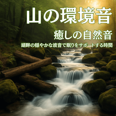 Mountain ambient sounds, soothing natural sounds - Time to support sleep with the gentle sounds of lakeside waves Front Cover