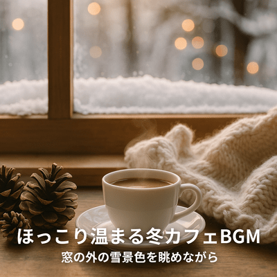 Warm Winter Café BGM Gazing at the Snow Outside the Window Front Cover