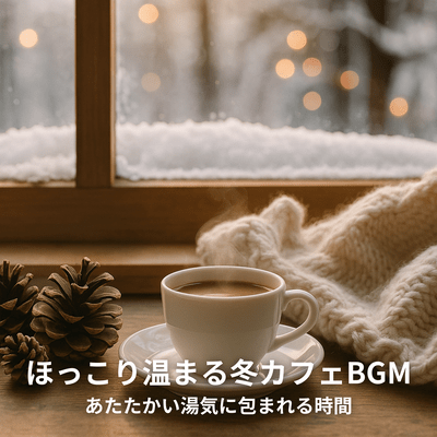 Warm Winter Café BGM Wrapped in Soft Cozy Steam Front Cover