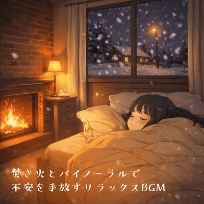 Relaxing background music with bonfire and binaural sounds to release anxiety Front Cover