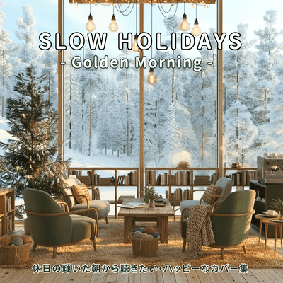 SLOW HOLIDAYS -Golden Morning -Happy Covers for a Radiant Holiday Morning Front Cover